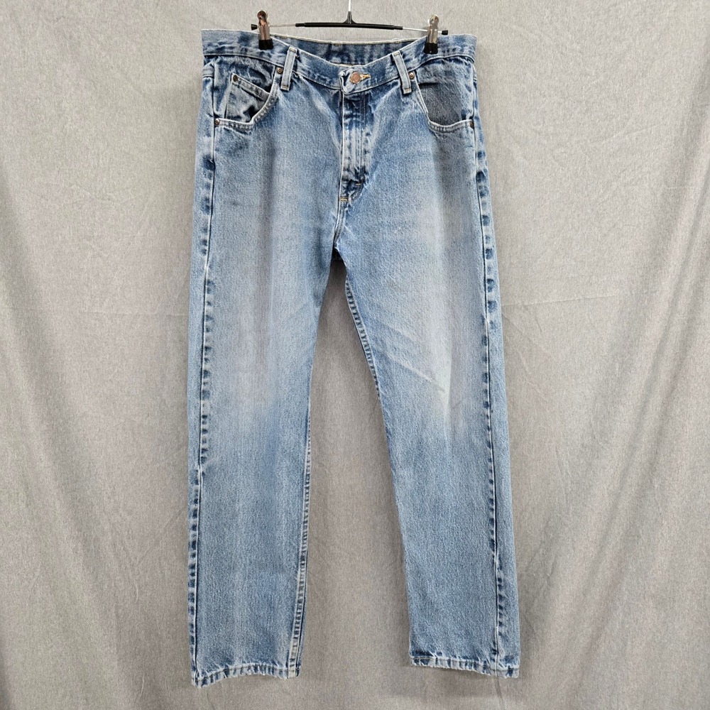 Wrangler Premium Quality Mens 36x30 Regular Fit Straight Leg Jeans 96501DS Light